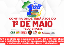 Dia do trabalhador(a) mobiliza o Sul com atos, cultura e luta pelo fim da escala 6x1